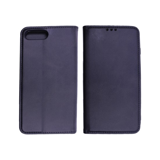 Capa Flip de Couro com Bolso Interno para Apple iPhone 7 Plus Preto